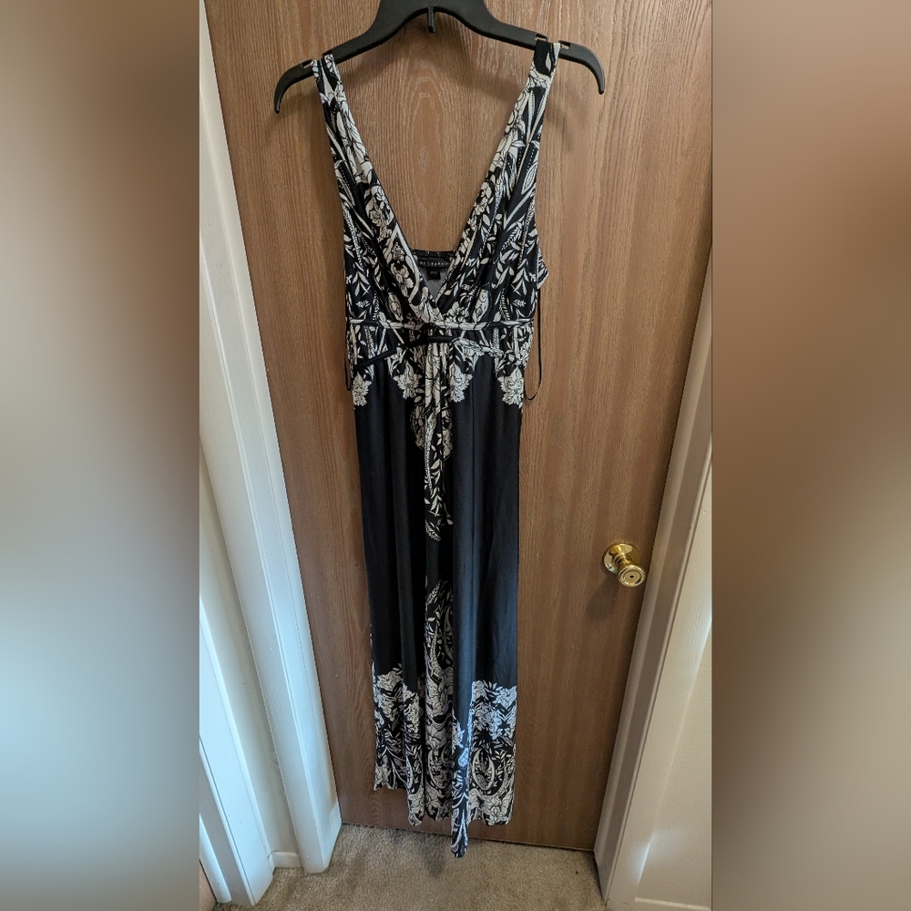 Metaphor Black and White Floral Maxi Dress